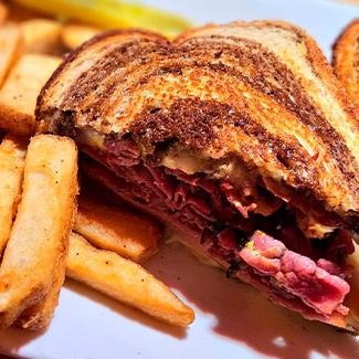 Reuben Sandwich from Cheers Bar & Grill, the best eats in concord, new hampshire.