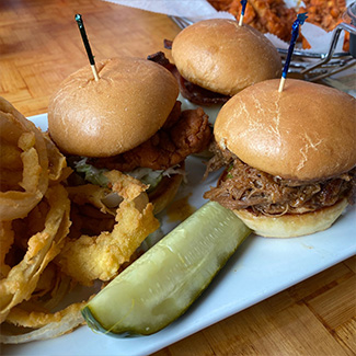 Sliders from Cheers Bar & Grill, the best sports bar in Concord New Hampshire.